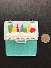 HANDMADE Paper Die Cut Scrapbooks / Card Embellishment 1 Cooler w/ Drinks