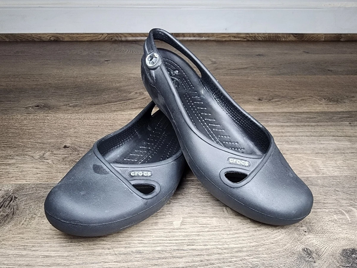 Crocs Olivia Rhinestone Ballet Flats Womens Size 7 Slip On Comfort