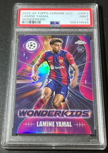 Lamine Yamal 2023-24 Topps Chrome UEFA Wonderkids RC #WK-3 PSA 9