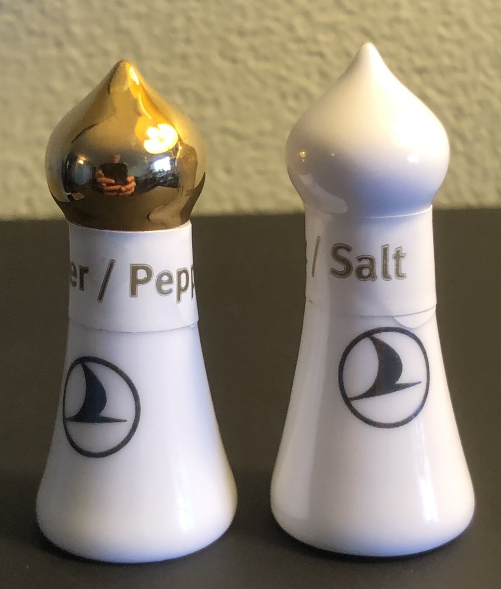 Salt & Pepper Ceramic Shaker Set Turkish AIrlines Business Class