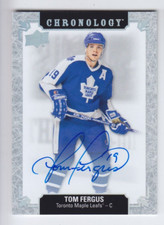 2018-19 UD CHRONOLOGY TOM FERGUS AUTO FH-TO-TF HISTORY AUTOGRAPH Maple Leafs