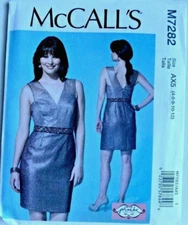 MCCALLS PATTERN 7282  DRESS COUTURE  MISSES SIZES 4 6 8 10 12  UNCUT