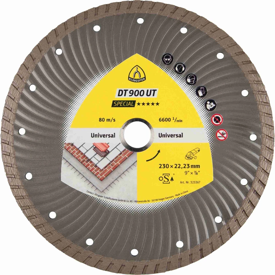 5x Klingspor DT 900 UT Diamanttrennscheibe 125 x 2,2 x 22,23 mm Beton Stein