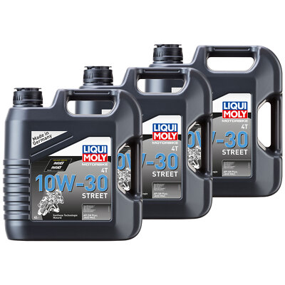 LIQUI MOLY Motoröl High Perfomance Street Race Motorenöl 3x 4 Liter 10W-30