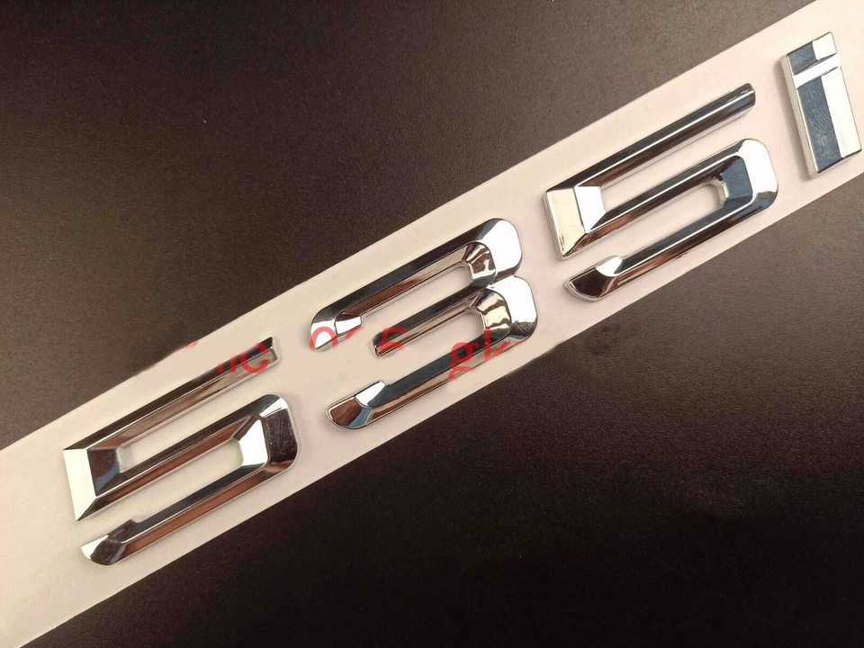 Pegatina insignia emblema palabra letras traseras número maletero cromo para BMW Serie 5 535i Foto 2 de 4