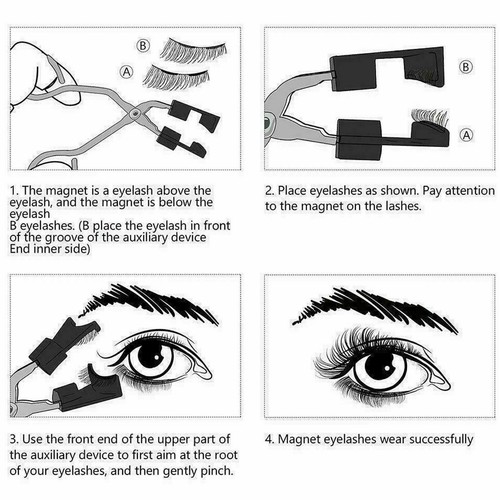 Magnetic Eyelashes Kit with Glue-free Reusable Magnetic Eyelash Clip Set AU Fast - Picture 3 of 17