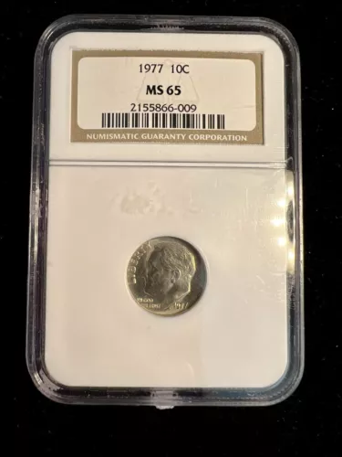 1977 10C Roosevelt Dime NGC MS65