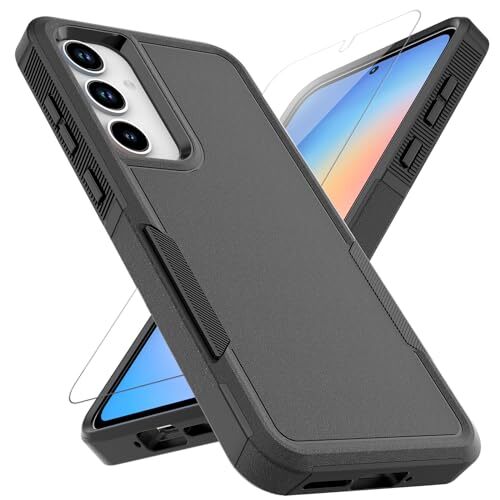 Funda para Samsung Galaxy A35 5G: Doble Capa Protectora Negra (PC) + Negra (TPU) - Imagen 2 de 7