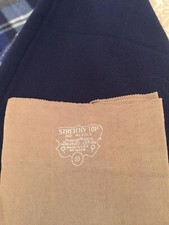 1 Pair Vintage Stretchy Top Garter stockings Cotton 10 Flat Knit Tan