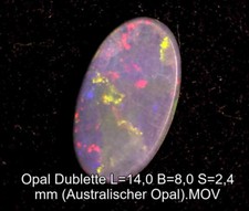 Opal Dublette L=14,0 B=8,0 S=2,4 mm (Australischer Opal)