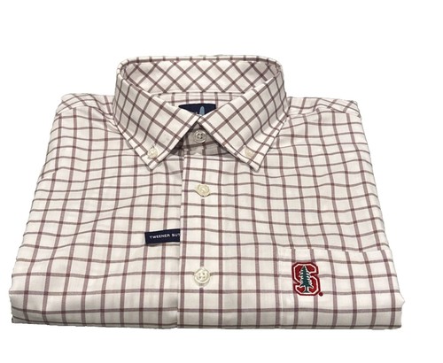 Chemise Homme Johnnie-O Hangin' Out - Flanelle à Carreaux - Pin (vert) - Taille L - Manches Longues - NEUF