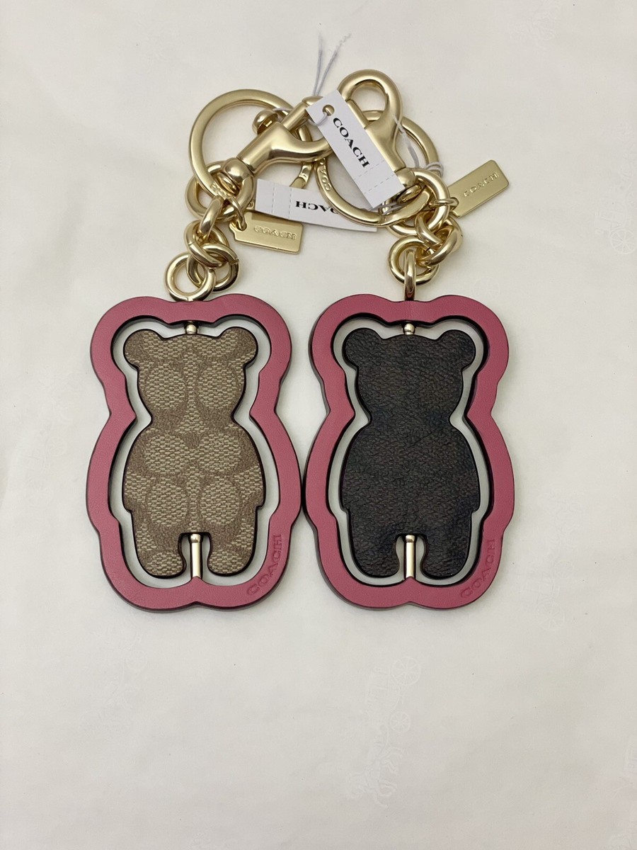 coachベアー NWT Coach Disney X Cinderella Bear Keychain Bag Charm Fob