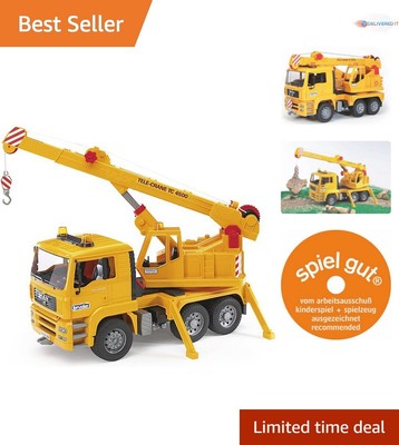 Durable 360° Rotating Crane Truck Toy - Perfect for Construction Pretend Play