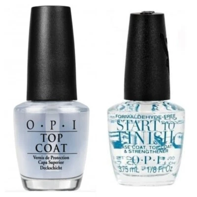 OPI MINI ORIGINAL Top Coat & MINI START TO FINISH Base Coat DUO Set **GIFT SET**