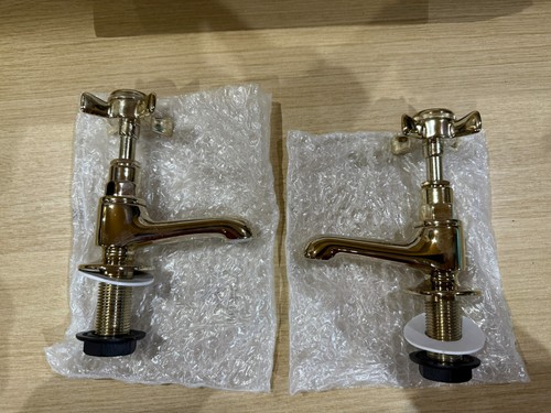 Tre Mercati Imperial bath/shower mixer and basin taps (antique gold) - Picture 4 of 9