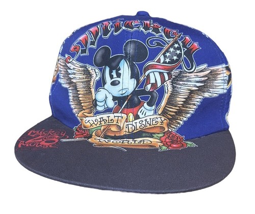 Mütze Kappe Walt Disney World Parks Mickey Mouse USA Flagge Tattoo Stretch-Passform nicht verstellbar - Bild 4 von 8
