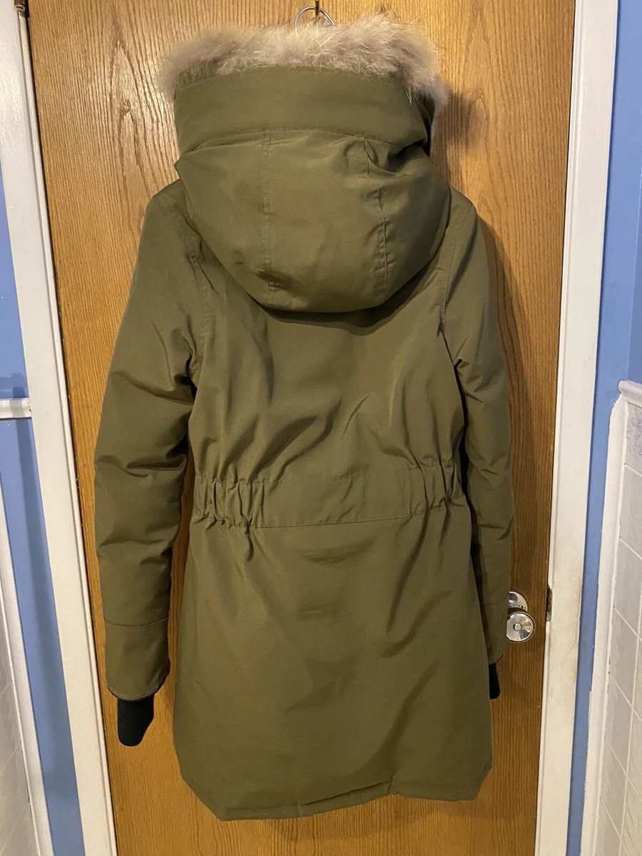 Canada Goose Authentic Trillium Coyote Fur Trim Parka Coat XXS