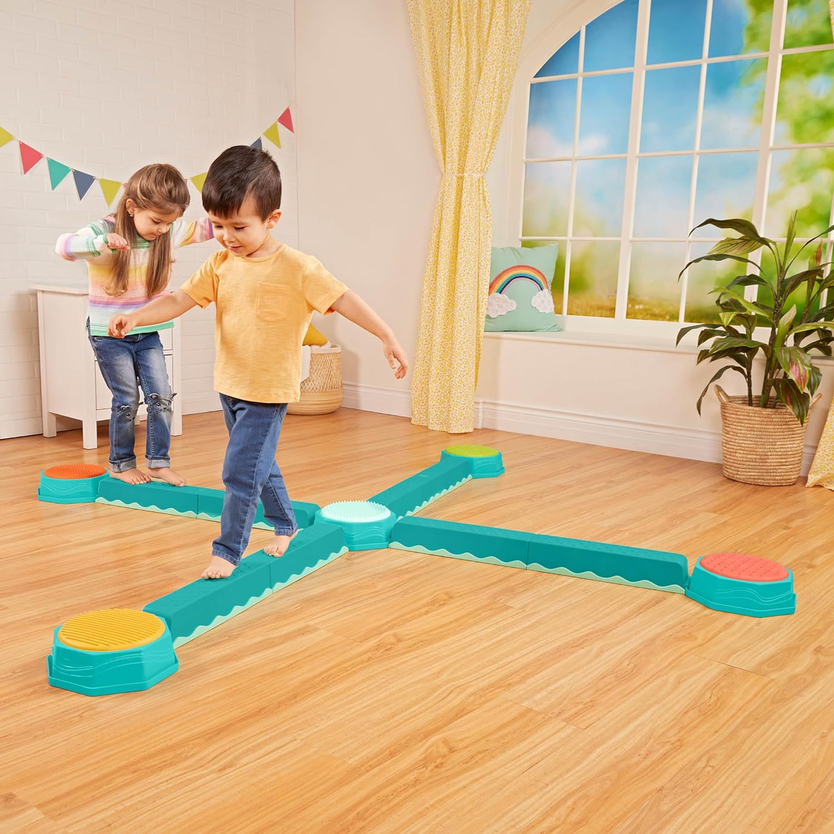 Balance Beam for Kids – Interlocking Balancing Beams – 5 Sensory