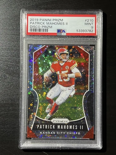 2019 Panini Prizm DISCO #210 Patrick Mahomes II Disco Prizm PSA 9
