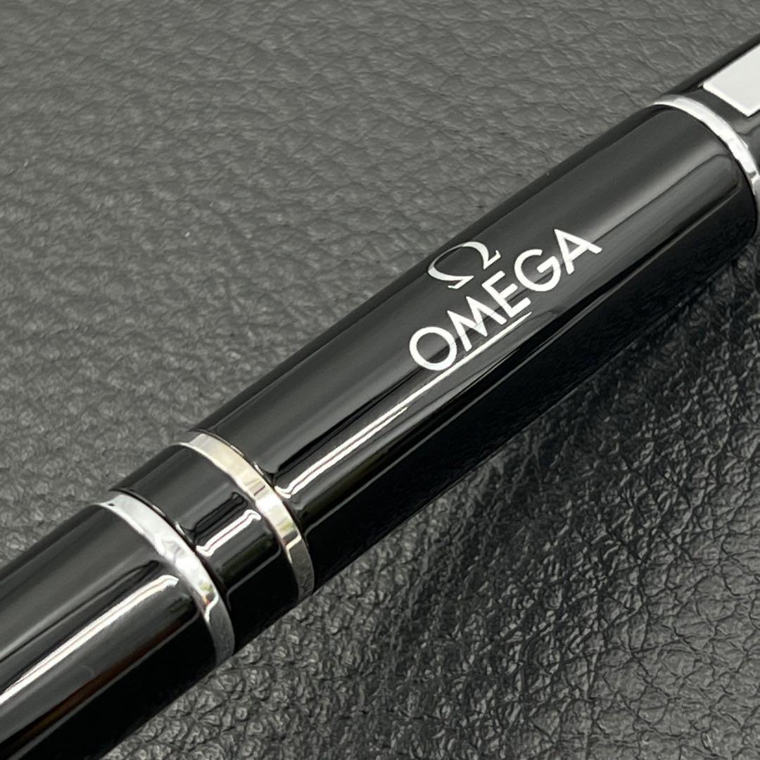 OMEGA Authentic twist ballpoint pen black silver logo length OMEGA Authentic twist ballpoint pen black silver logo length