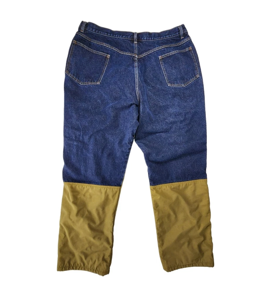 Field and Stream Denim Upland Jeans Brush Double Front Flannel Lined Mens 42x32 - Image 2 of 4