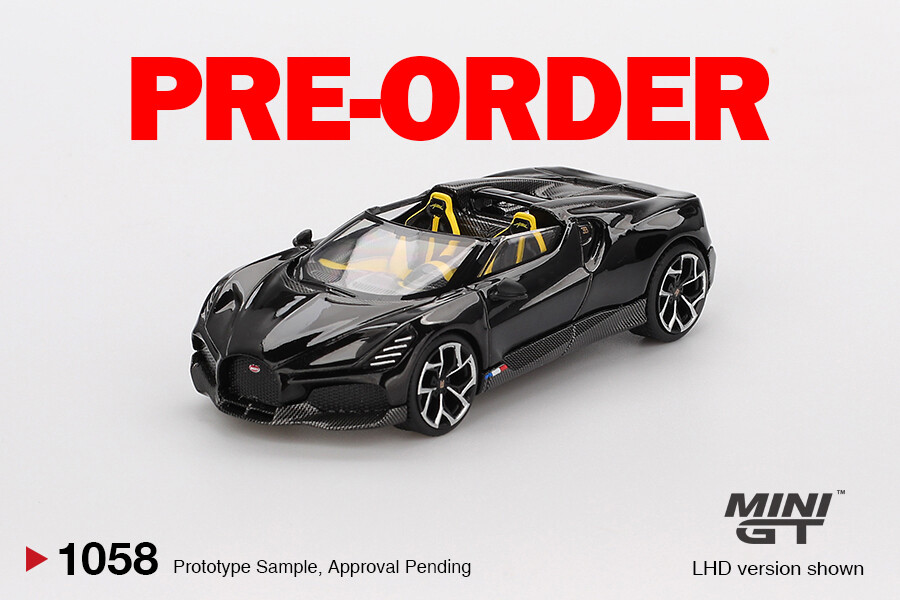 Mini GT #1058 Bugatti W16 Mistral Black Diecast Model Car | eBay