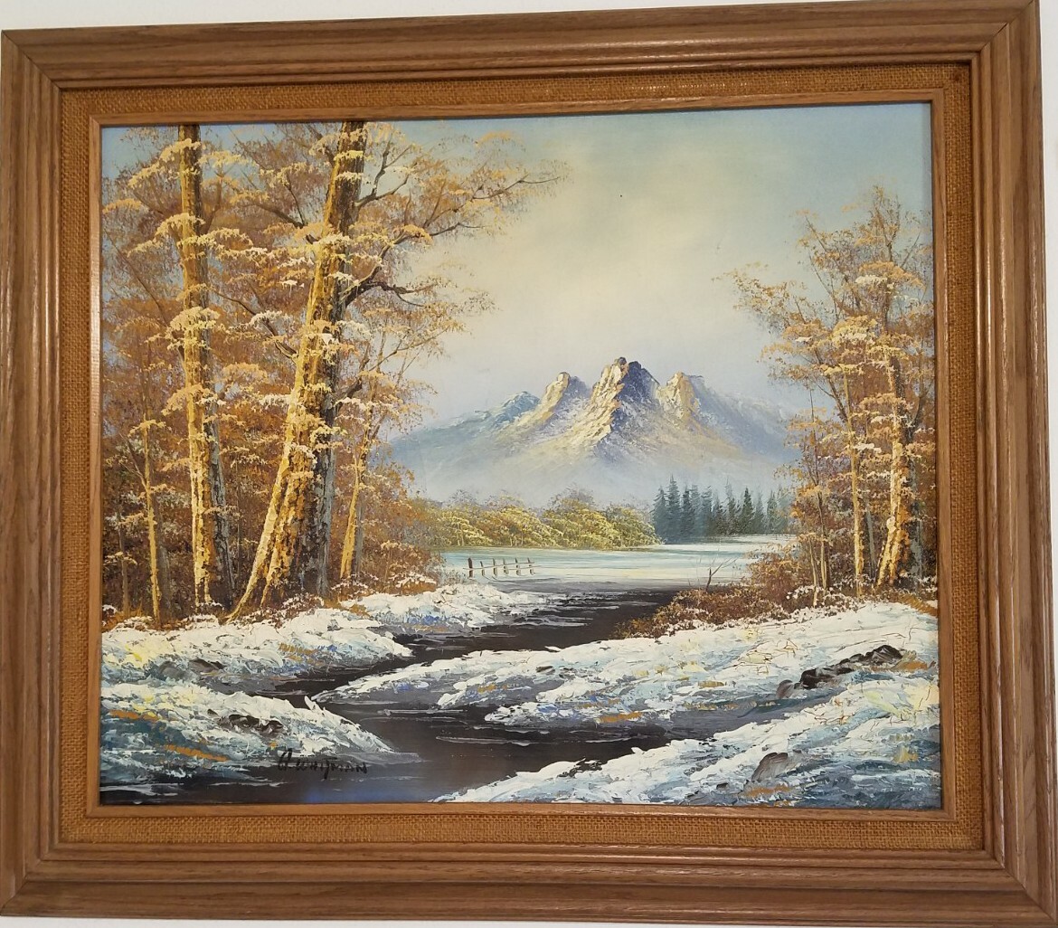 絵画 Winter Mountains Winter in mountains Painting by Olena Uriasieva