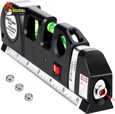 Laser Level Line Tool, Multipurpose Laser Level Kit Standard Cross Line Laser Le