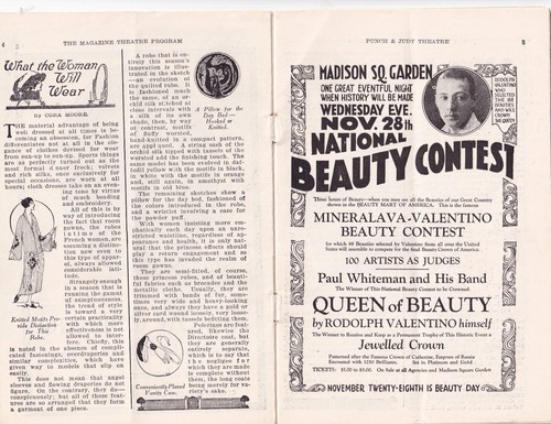 RUDOLPH VALENTINO BEAUTY CONTEST JUDGE 1923 PUNCH & JUDY THEATRE PROGRAM AD 20PG - Picture 3 of 11