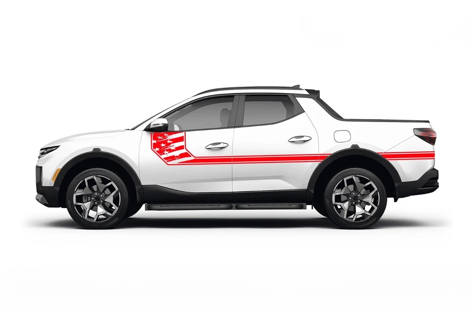 Deporte Hockey Bandera de Estados Unidos Calcomanía Pegatina Diseño Gráfico Kit Barra para Hyundai Santa Cruz Foto 2 de 4