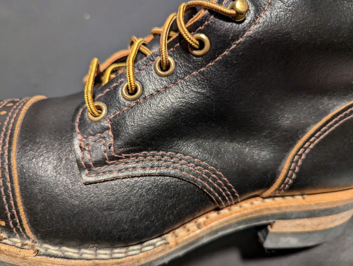 Wesco Limited Edition Warren Boot Black Horween Waxed Flesh Wesco Limited Edition Warren Boot Black Horween Waxed Flesh