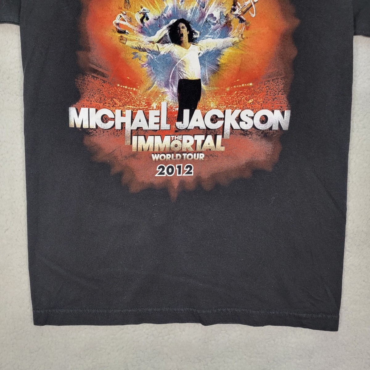MICHAEL JACKSON IMMORTAL Tシャツ レディース Michael Jackson 2012 Immortal World Tour Women Black Cotton