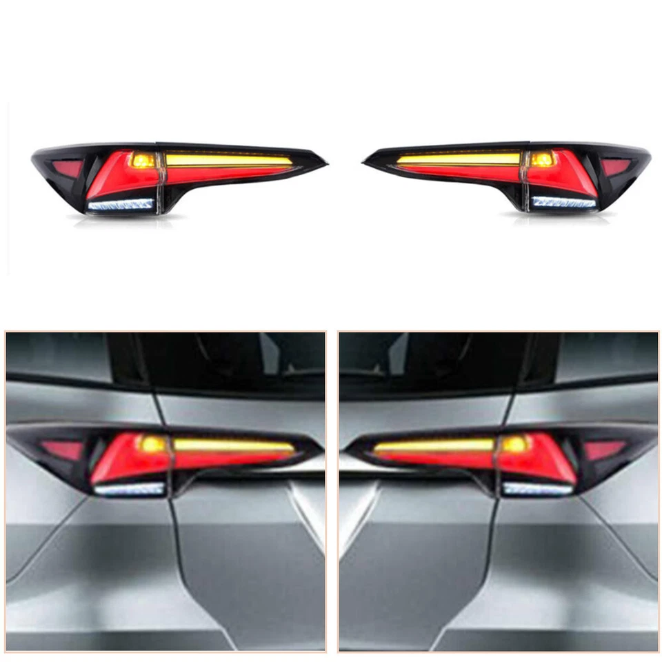 For Toyota Fortuner Dark Tail Lights Assembly Dynamic LED Turn Signal 2017-2019 - Image 4 of 4