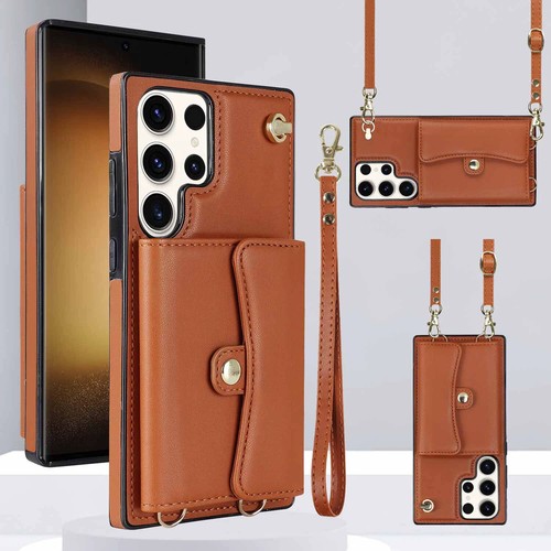 Kartenfach Crossbody Wallet Geldbörse Etui für Samsung S24 S25 iPhone 13/14/15/16e - Bild 22 von 26