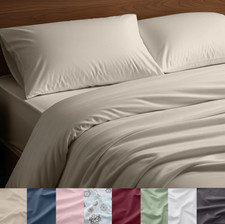 Mellanni 100 Cotton Flannel Sheet Set w/ Deep Pockets, Breathable  Warm 160GSM