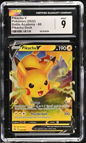 Pikachu V Pikachu Deck #60 Battle Academy 043/185 NM CGC 9