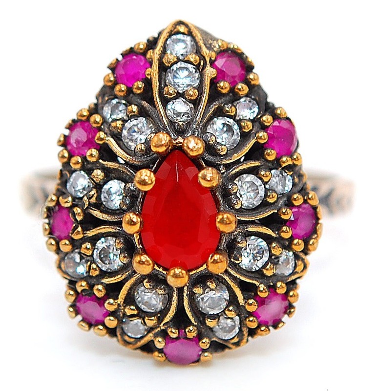 2CT Heat Treated Rubellite Tourmaline 925 Sterling Silver Ring Sz 7 TT1-2