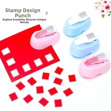 2x1.8cm Stamp shape Craft Punch Embossing Machine Round Hole Punch Toothed