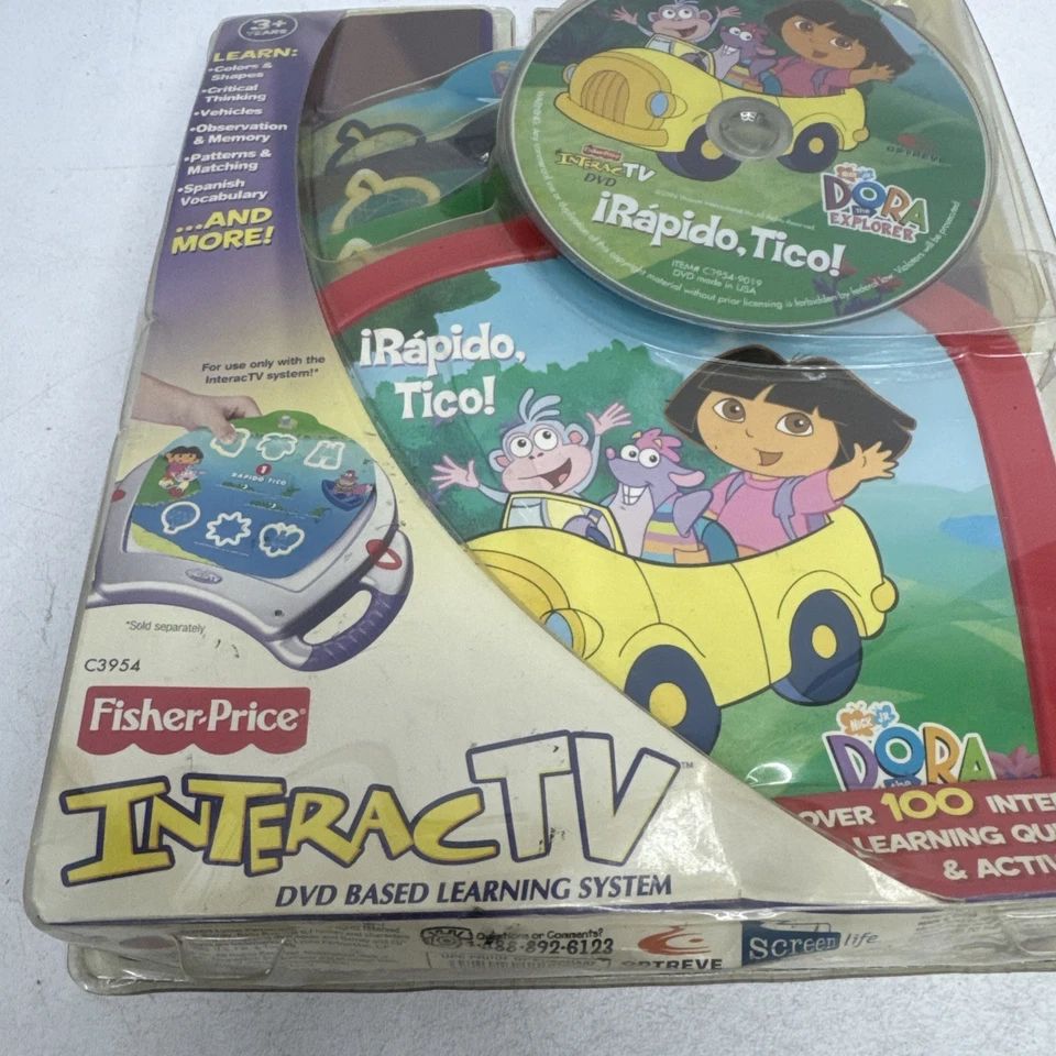 Dora The Explorer InteracTV Learning System Fisher Price New Sealed Rapido Tico - Image 2 of 4