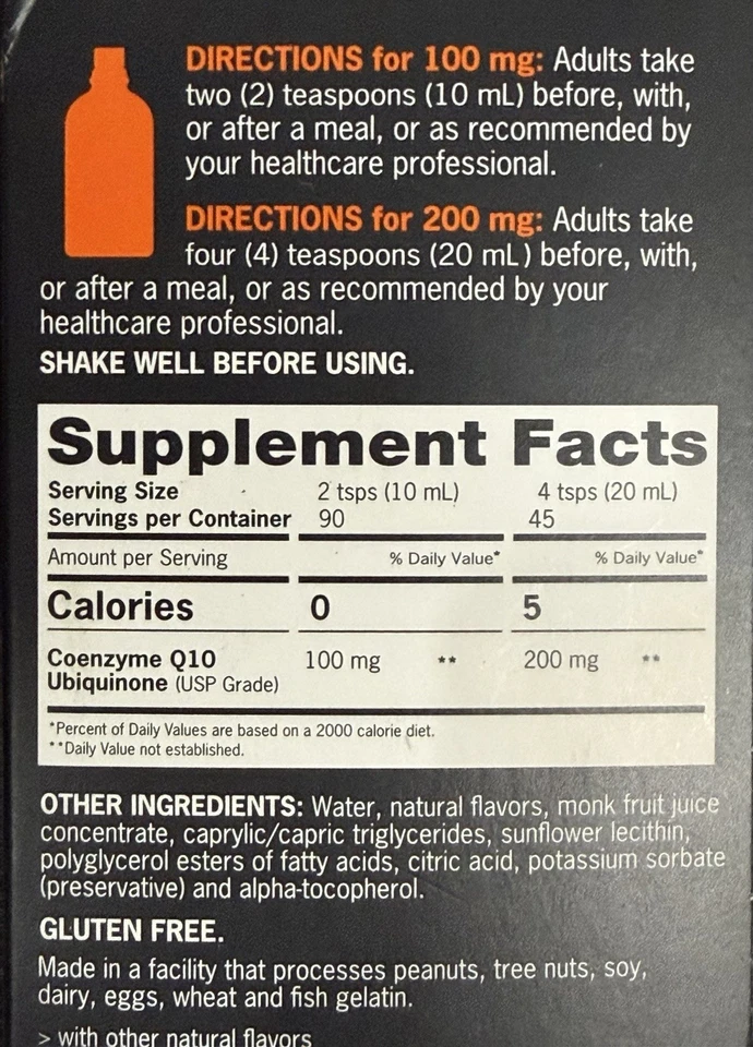 Qunol Líquido CoQ10 Antioxidante Absorción Superior Para Corazón 30.4 OZ Exp 11/2027 Foto 4 de 4