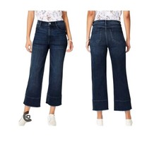 J Jill Womens Dark Wash High Rise Full Leg Crops Denim Jeans Size 16 P