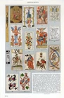 1920s OLD PLAYING CARDS KOREA CHINA PERSIA FRANCE ITALY Antique Lithograph Print
