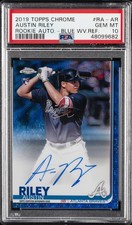 2019 TOPPS CHROME RC AUTOS BLUE WAVE REFRACTOR AUSTIN RILEY #/150 PSA 10 AUTO