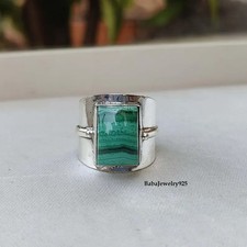 Beautiful Malachite Ring, 925 Sterling Silver, Statement Jewelry, GemstoAll Size