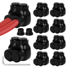 10 Pcs 2 Port Insulated Multi Cable Connectors 2-14 AWG Aluminum to Copper Wire