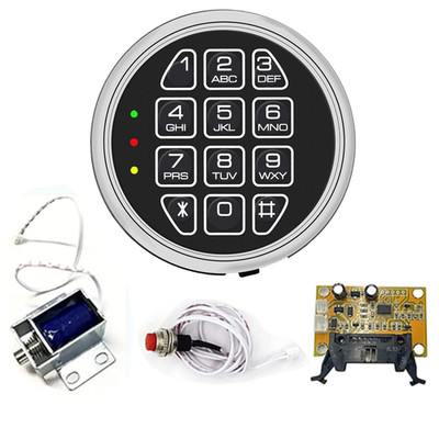 Electronic Solenoid Lock For Safe Box Chrome Digital Keypad Safe Lock Replacemen