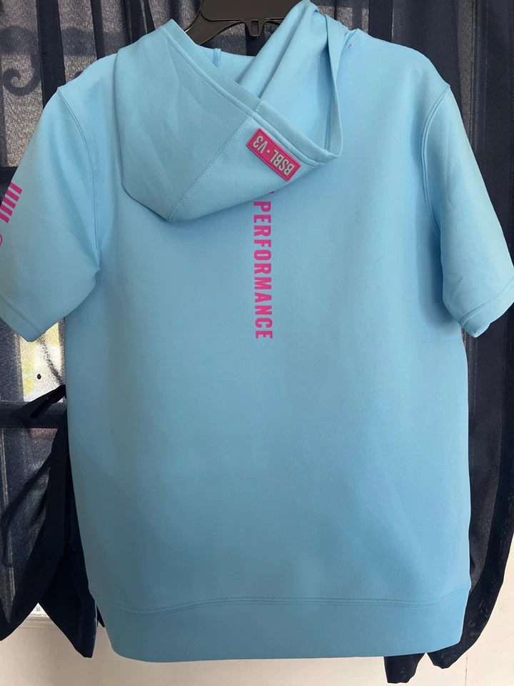 Sudadera con capucha juvenil Baseball Lifestyle 101 BSBLSZN azul rosa manga corta XL Foto 2 de 2