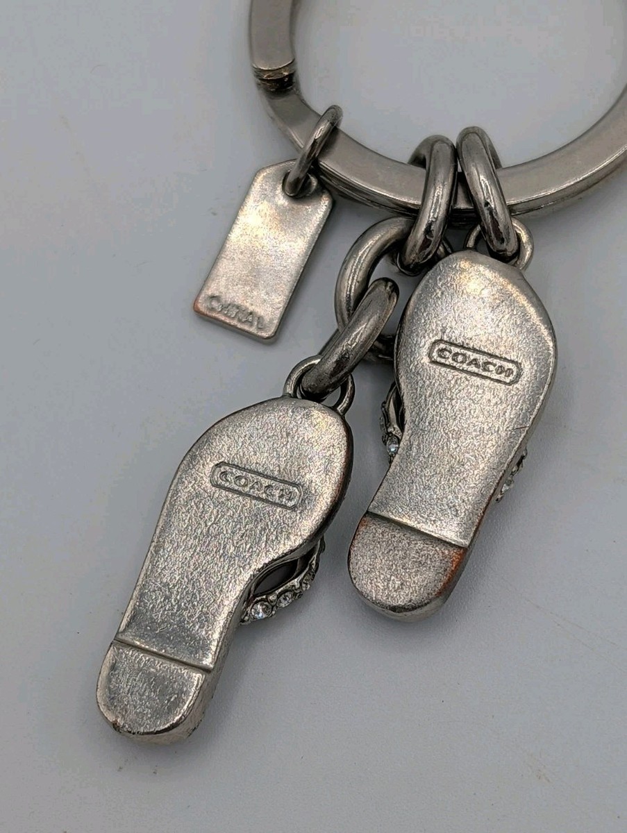 Coach Legacy Pave Flip Flop Sandals Key Fob Keychain | eBay