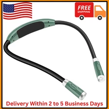 Rechargeable 4 LED Neck Reading Light – Adjustable Brightness, Bendable Arms