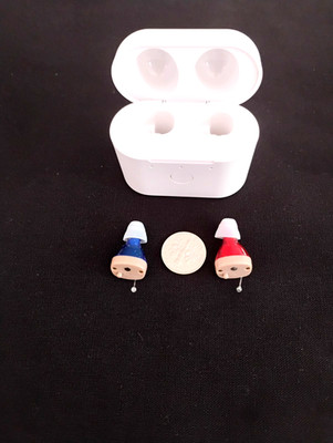 TWO RECHARGEABLE tiny digital amplifiers 3 programs NOISE & HIGH FREQUENCY USA